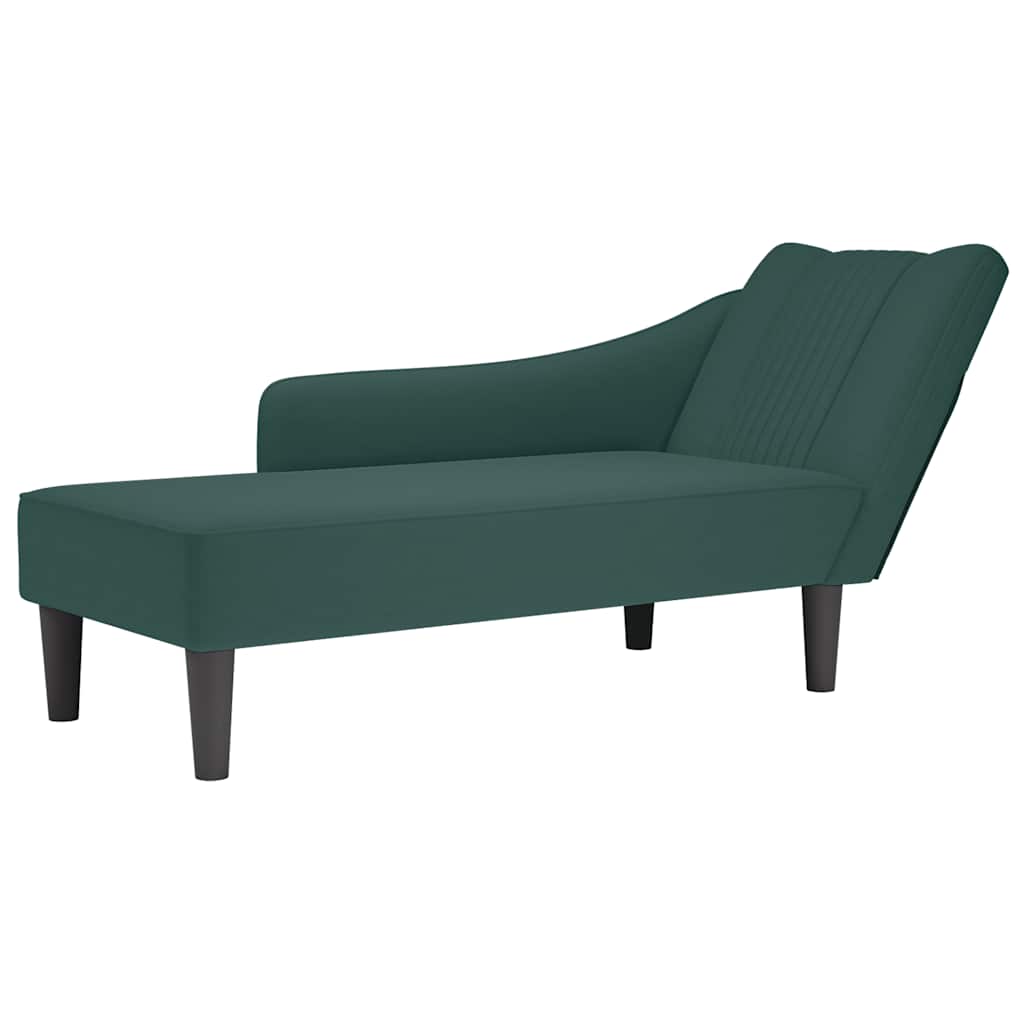 Fauteuil Long Avec Accoudoir Droit Velours