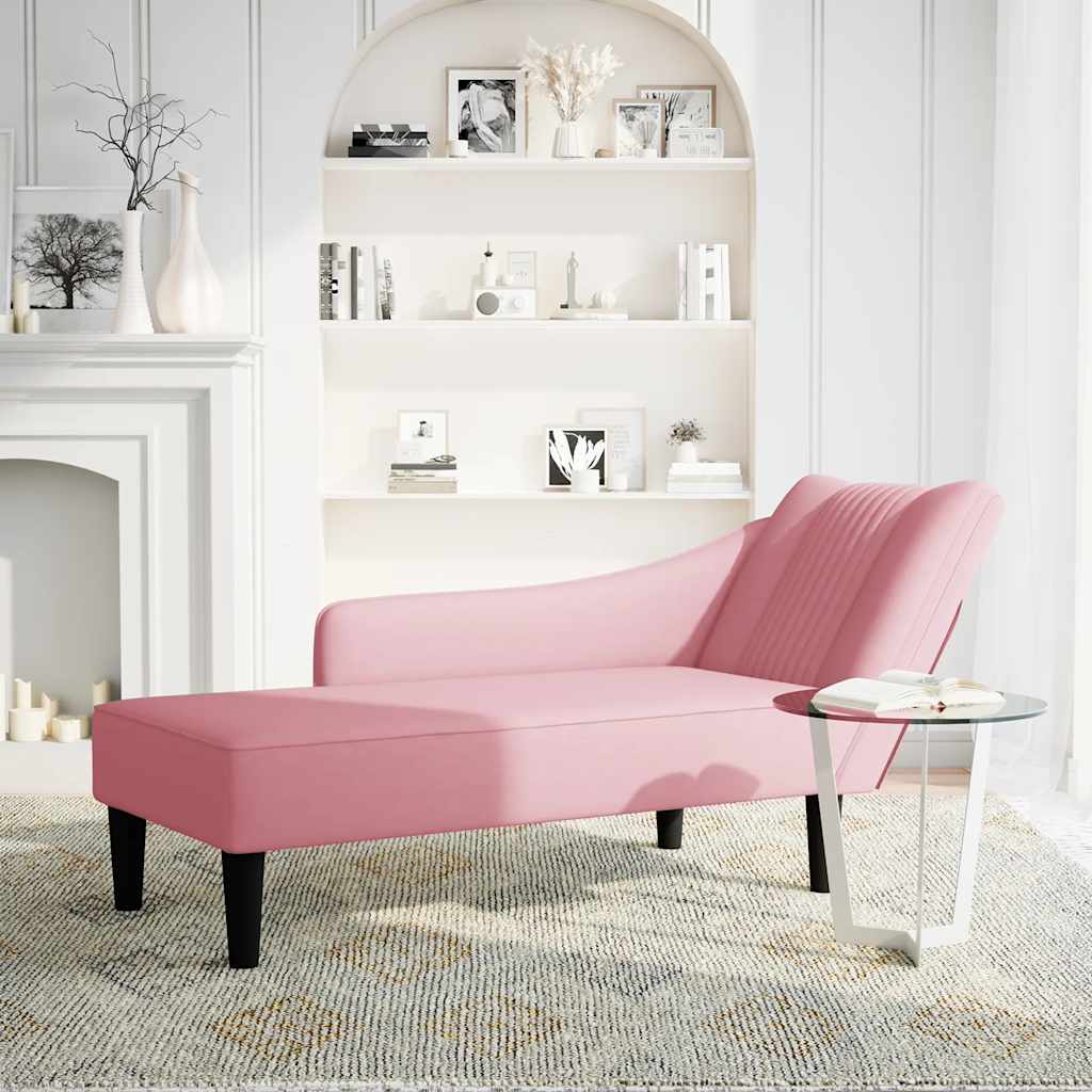 Fauteuil Long Avec Accoudoir Droit Velours