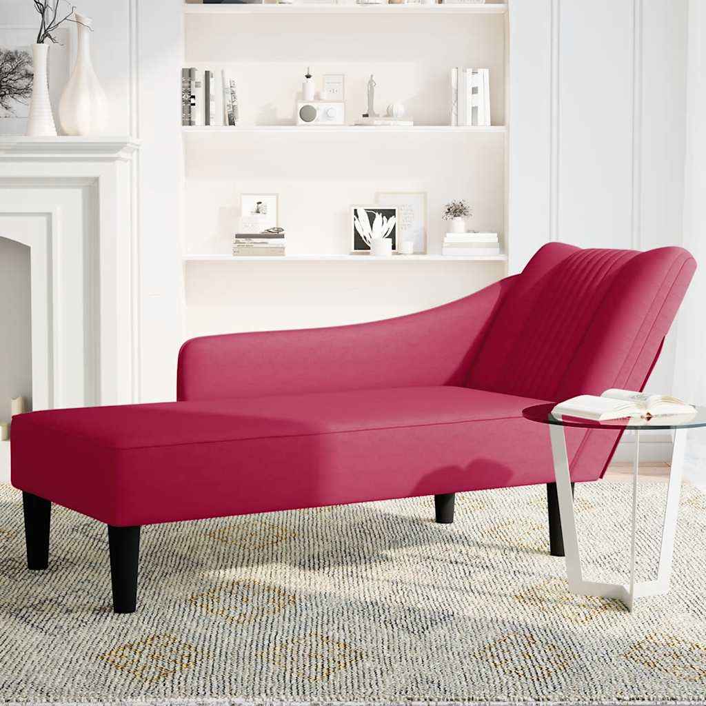 Fauteuil Long Avec Accoudoir Droit Velours