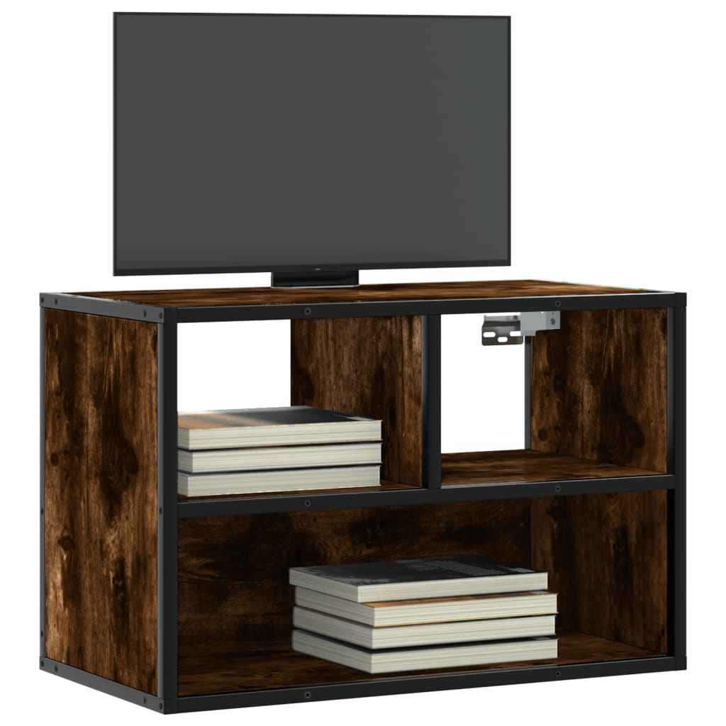 Meuble Tv 60X31X39,5 Cm Bois D'ingénierie Et Métal