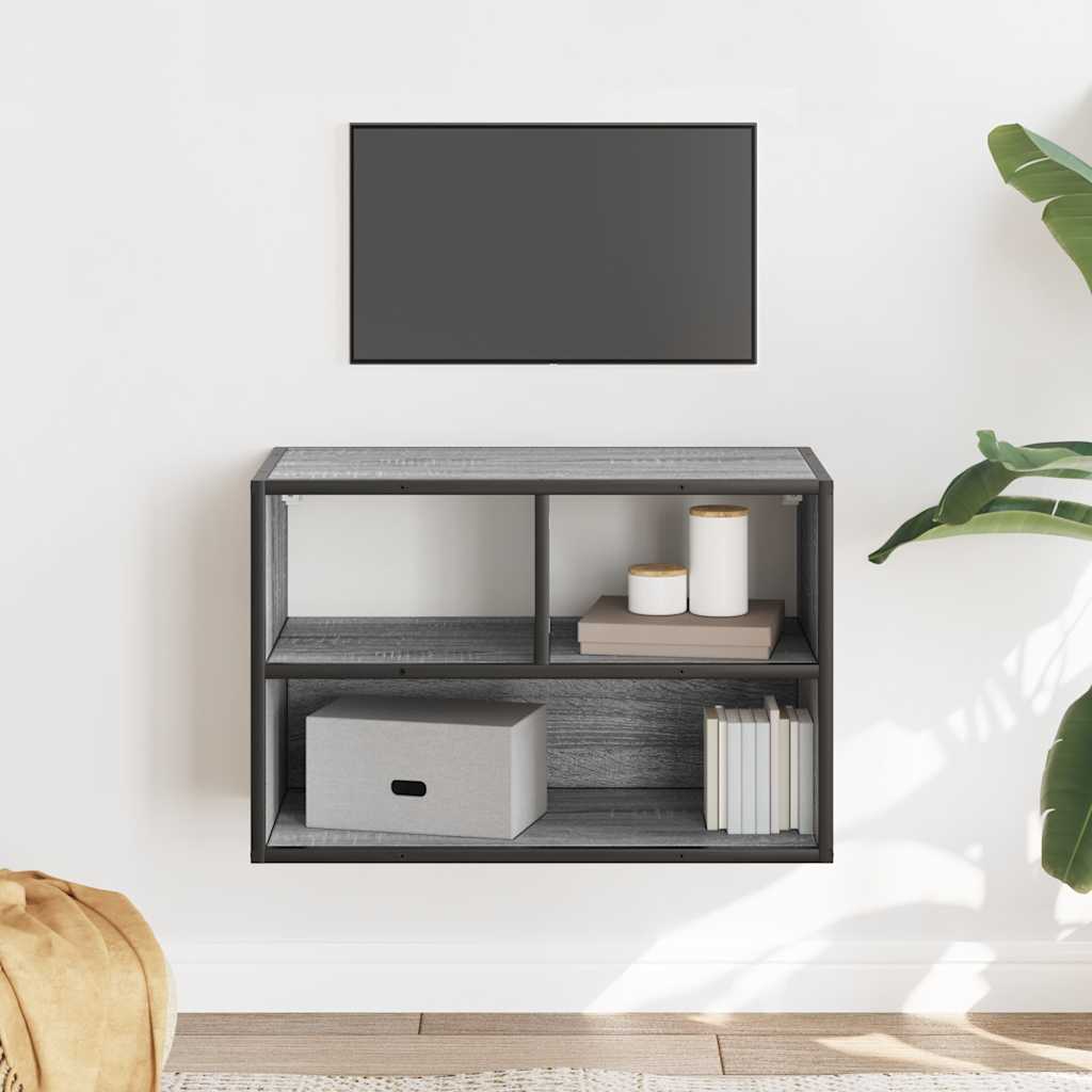 Meuble Tv 60X31X39,5 Cm Bois D'ingénierie Et Métal