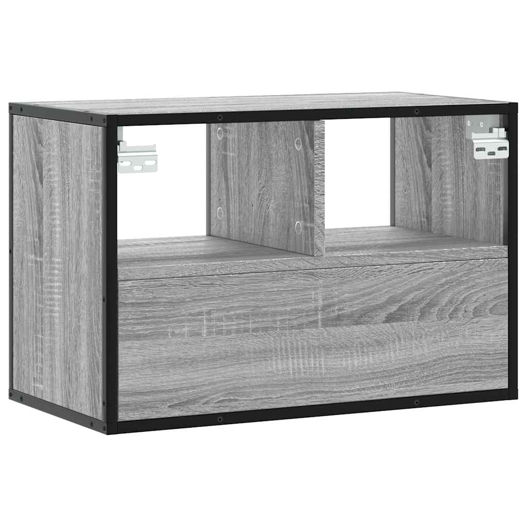 Meuble Tv 60X31X39,5 Cm Bois D'ingénierie Et Métal