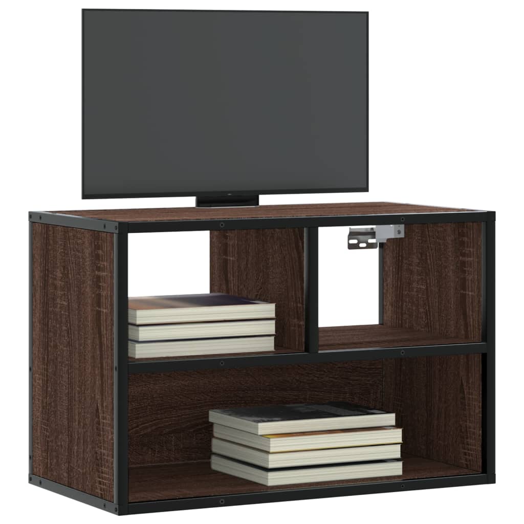 Meuble Tv 60X31X39,5 Cm Bois D'ingénierie Et Métal