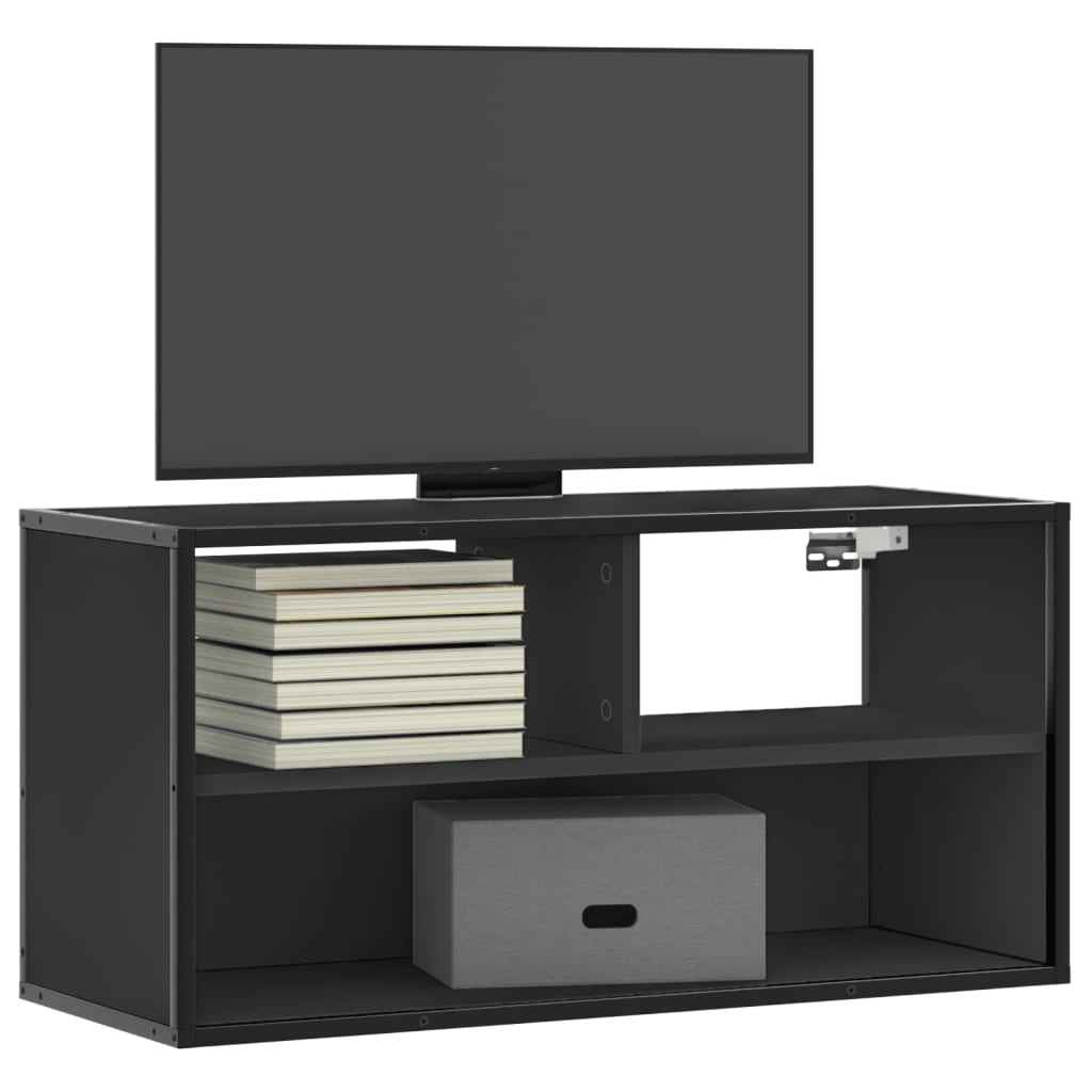 Meuble Tv 60X31X39,5 Cm Bois D'ingénierie Et Métal
