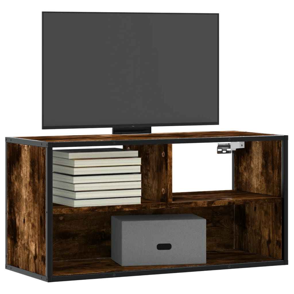 Meuble Tv 60X31X39,5 Cm Bois D'ingénierie Et Métal