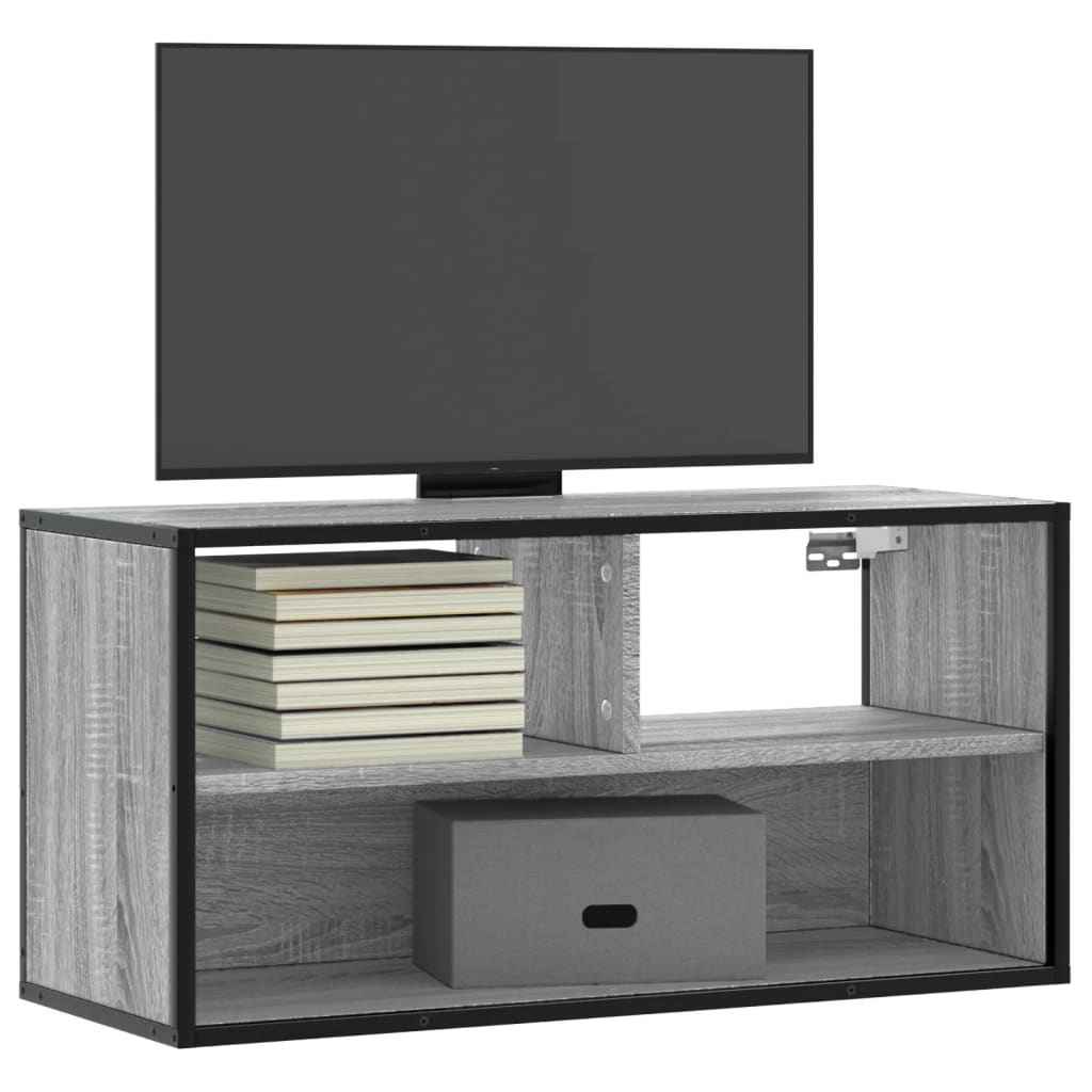 Meuble Tv 60X31X39,5 Cm Bois D'ingénierie Et Métal