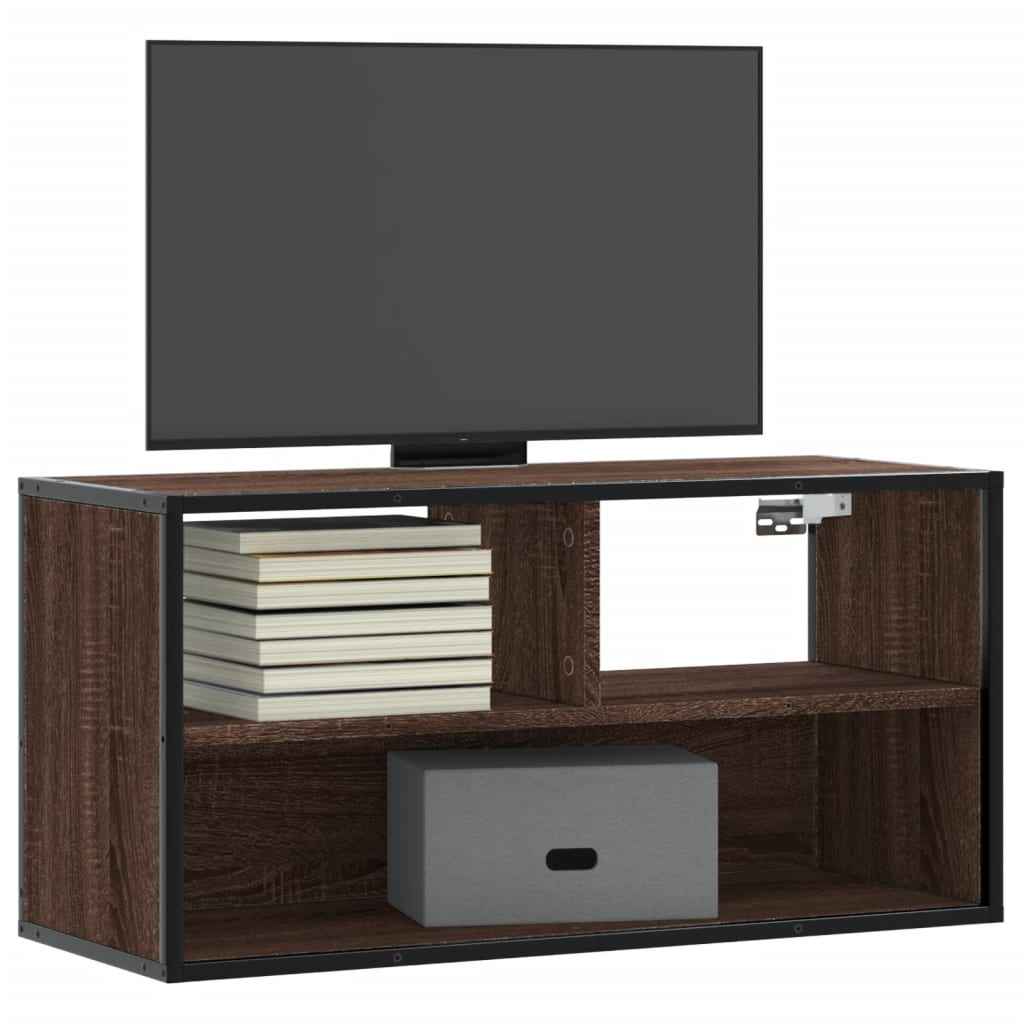 Meuble Tv 60X31X39,5 Cm Bois D'ingénierie Et Métal