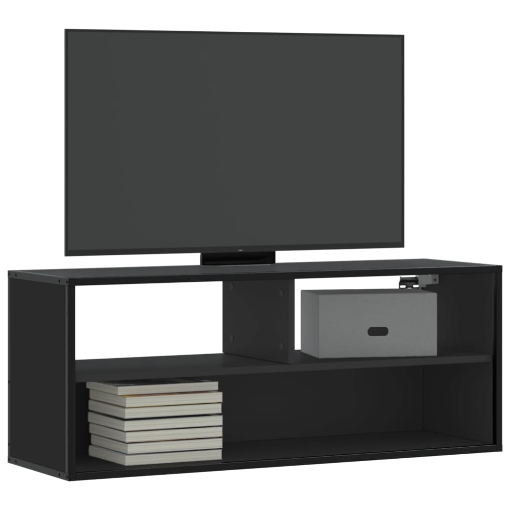 Meuble Tv 60X31X39,5 Cm Bois D'ingénierie Et Métal