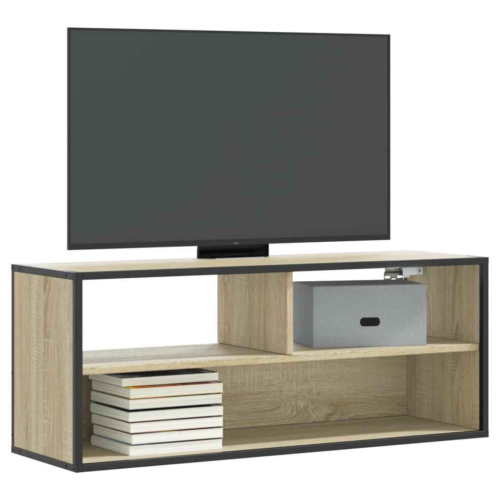 Meuble Tv 60X31X39,5 Cm Bois D'ingénierie Et Métal