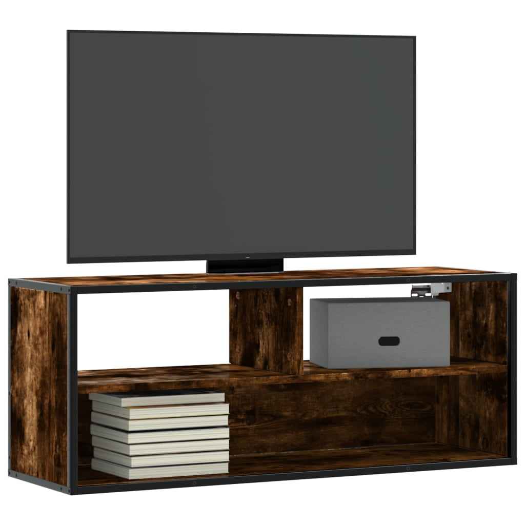 Meuble Tv 60X31X39,5 Cm Bois D'ingénierie Et Métal