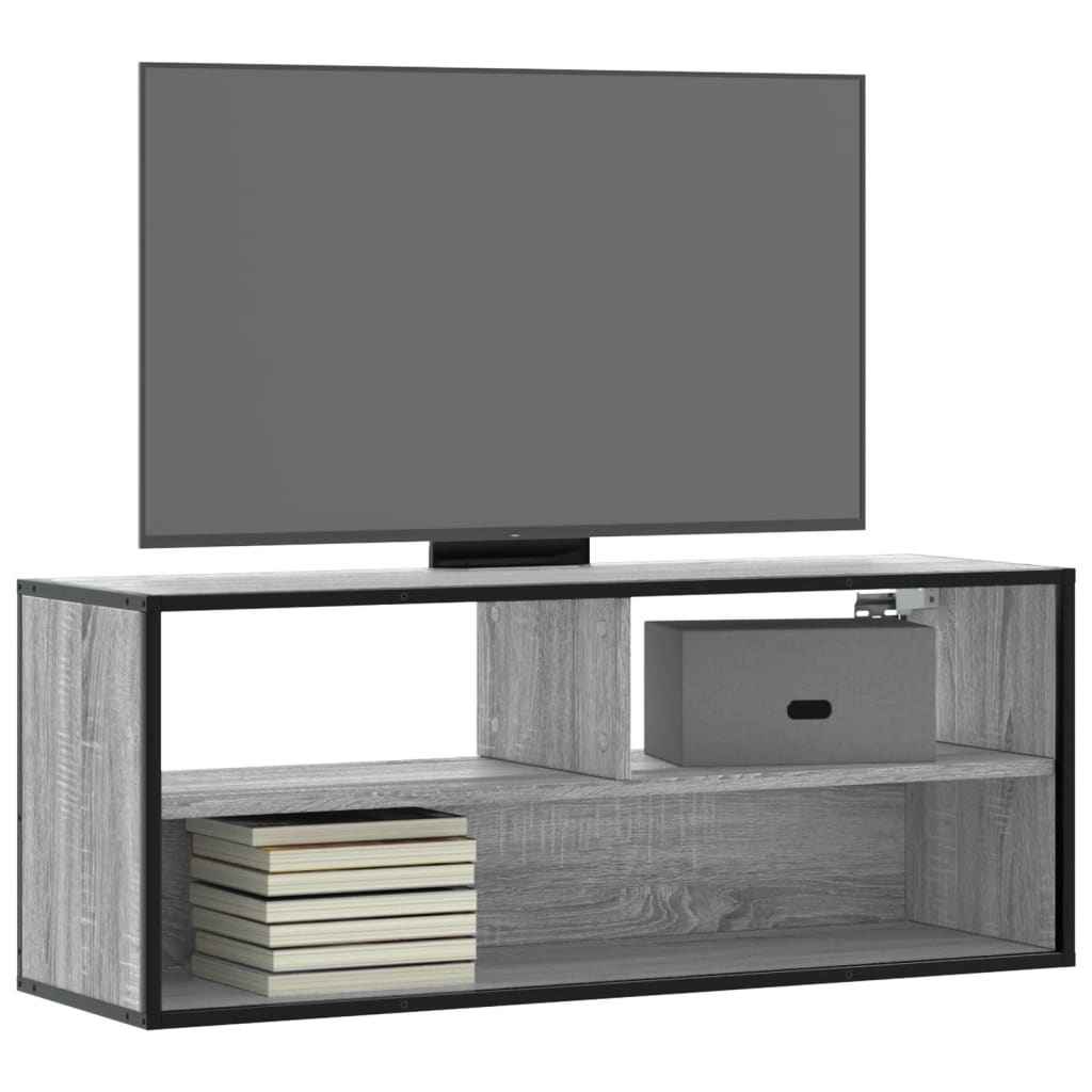 Meuble Tv 60X31X39,5 Cm Bois D'ingénierie Et Métal