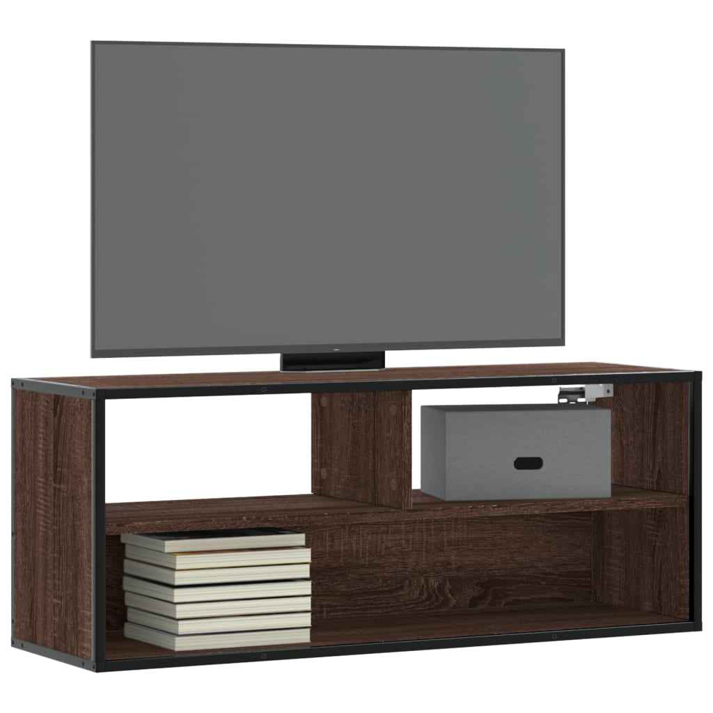 Meuble Tv 60X31X39,5 Cm Bois D'ingénierie Et Métal