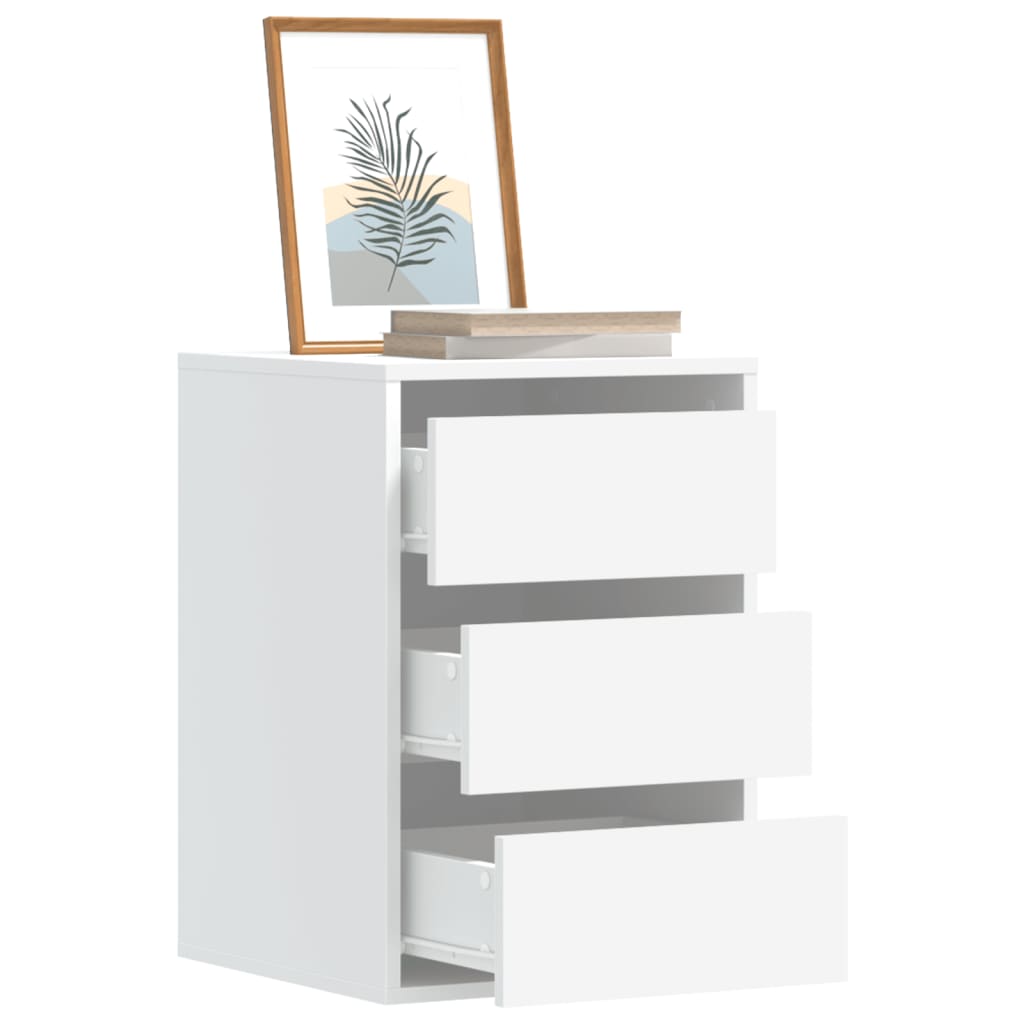 Commode D'angle Bois D'ingénierie Blanc