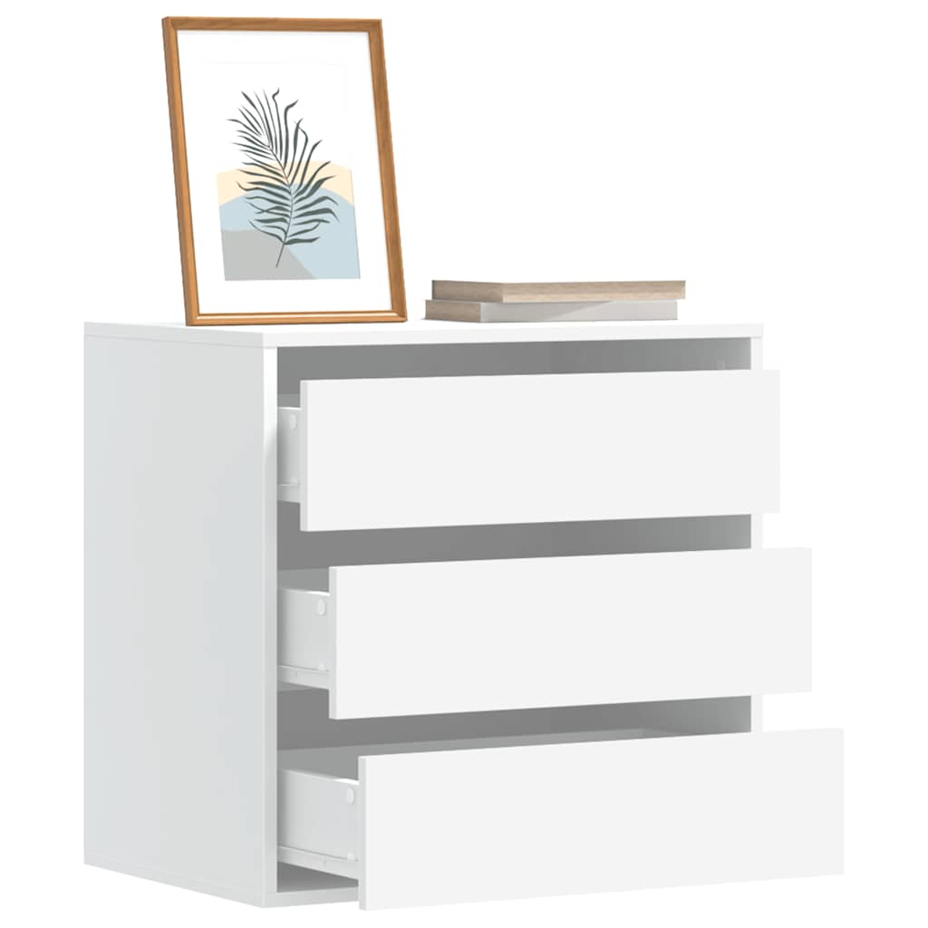 Commode D'angle Bois D'ingénierie Blanc