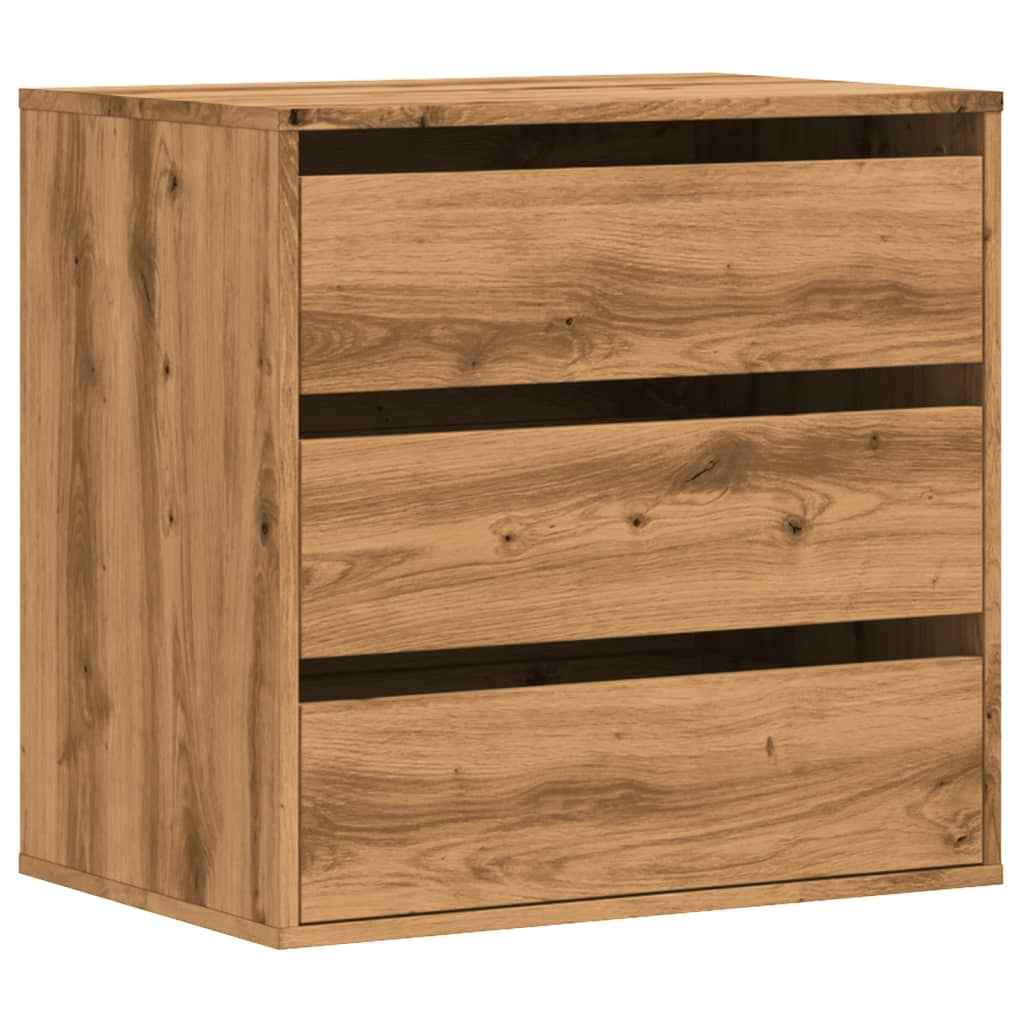 Commode D'angle Artisanal Bois D'ingénierie Chêne