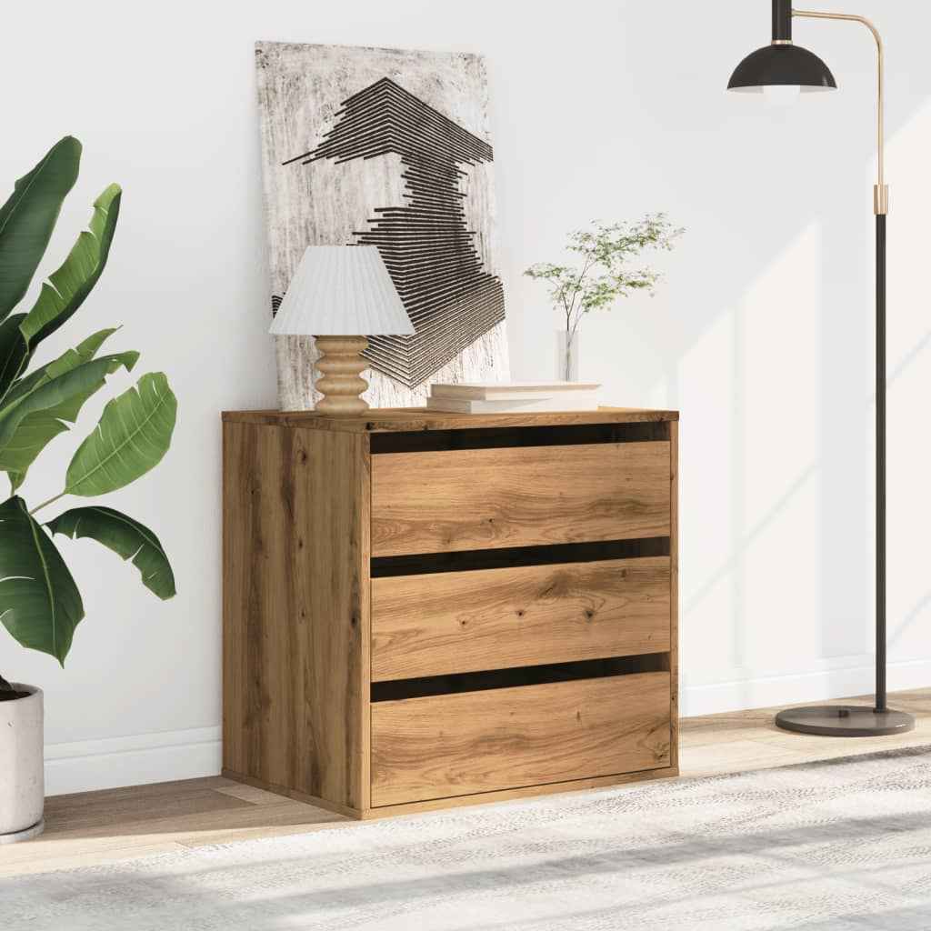 Commode D'angle Artisanal Bois D'ingénierie Chêne