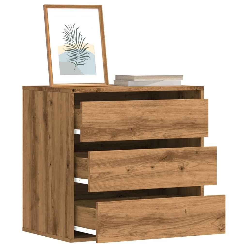 Commode D'angle Artisanal Bois D'ingénierie Chêne