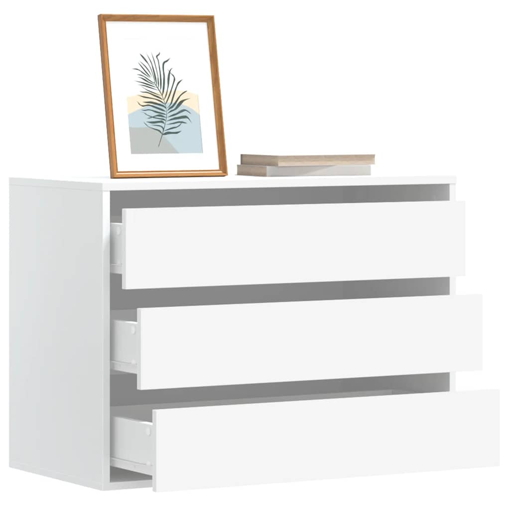 Commode D'angle Bois D'ingénierie Blanc