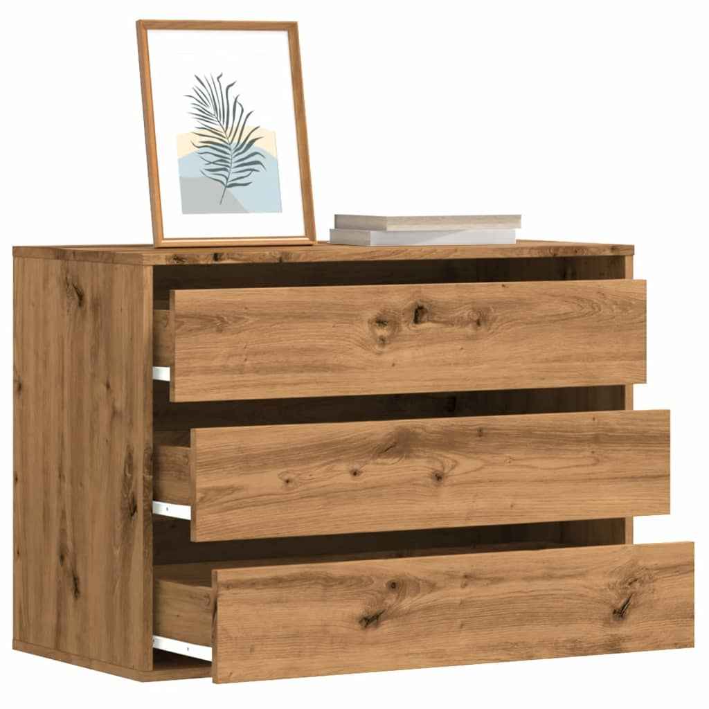 Commode D'angle Artisanal Bois D'ingénierie Chêne