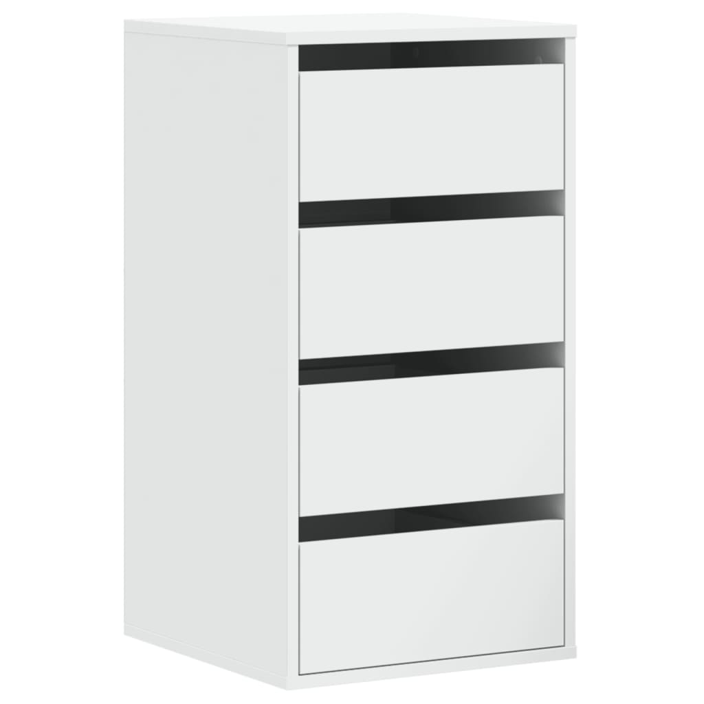 Commode D'angle Bois D'ingénierie Blanc