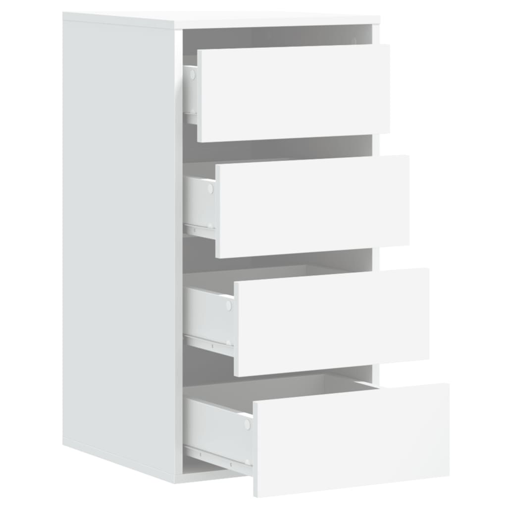 Commode D'angle Bois D'ingénierie Blanc