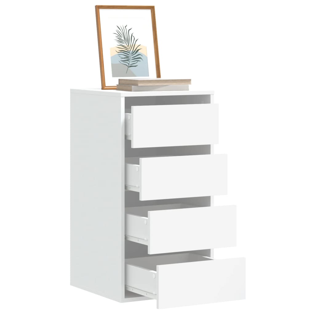 Commode D'angle Bois D'ingénierie Blanc