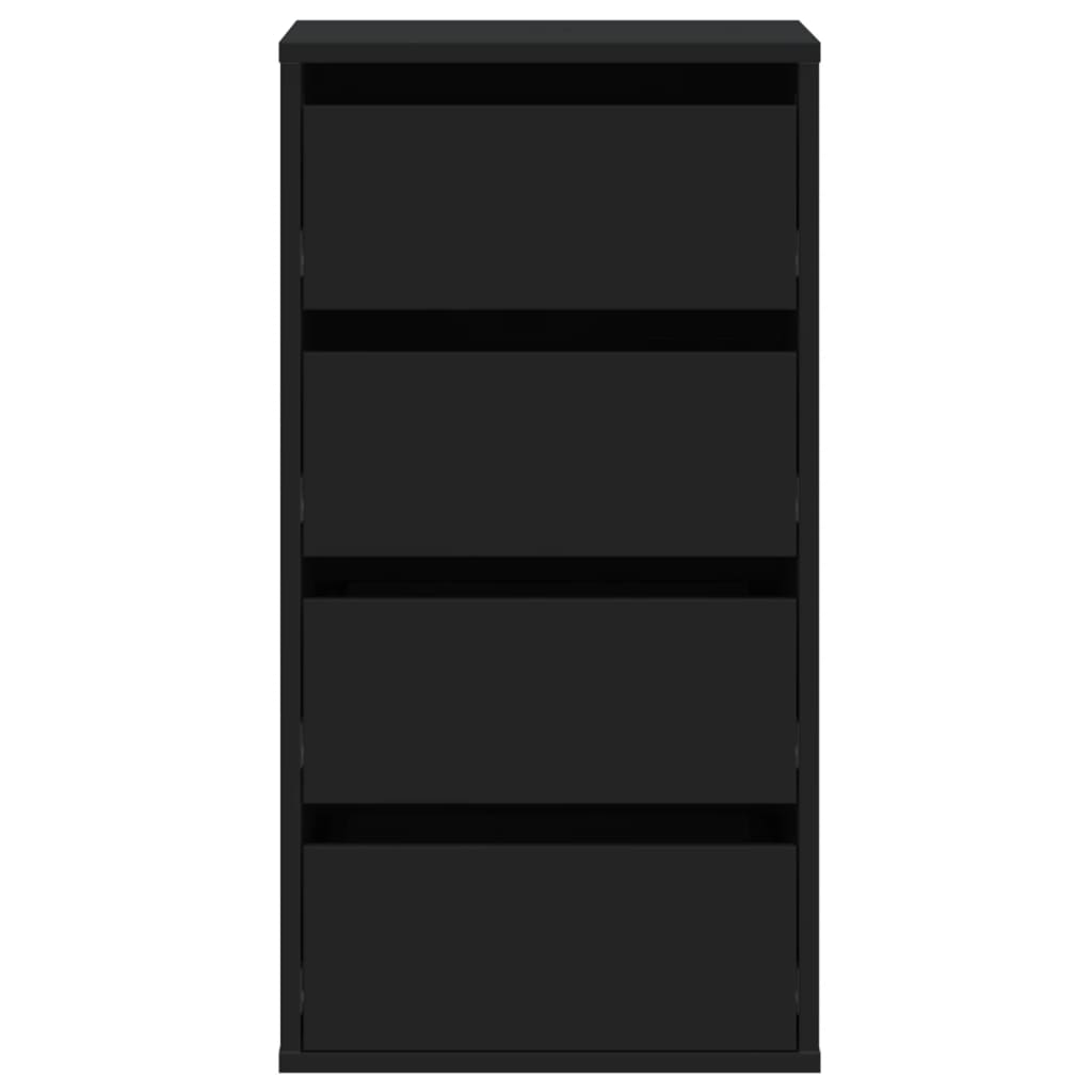 Commode D'angle Bois D'ingénierie Noir