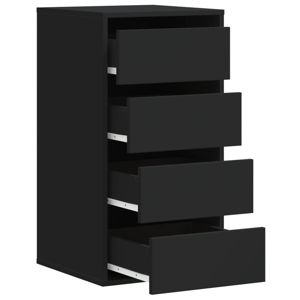 Commode D'angle Bois D'ingénierie Noir