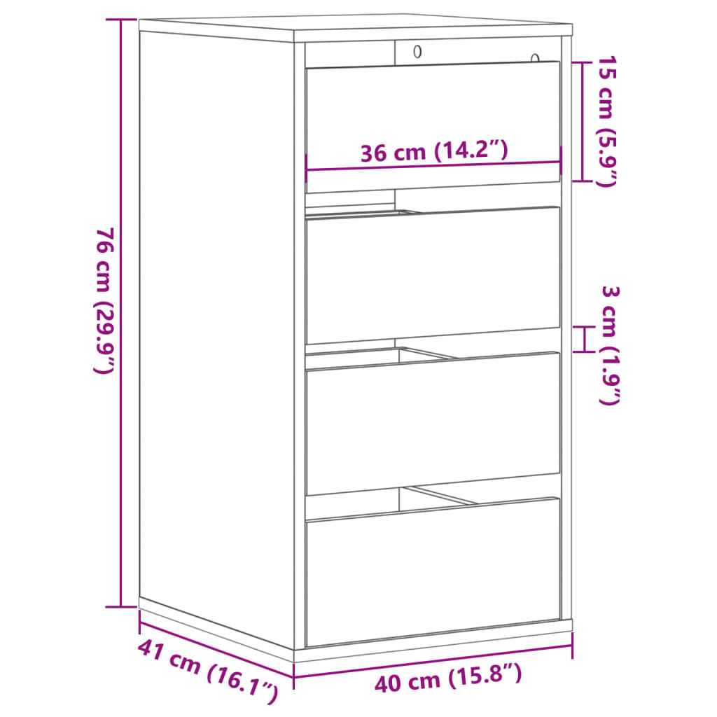 Commode D'angle Bois D'ingénierie Noir