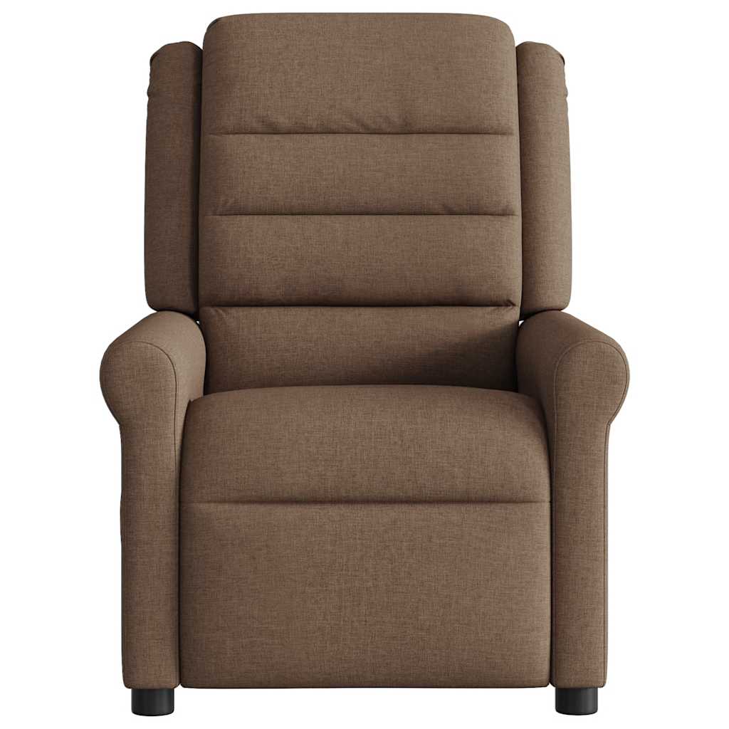 Fauteuil Inclinable De Massage Électrique Tissu Marron