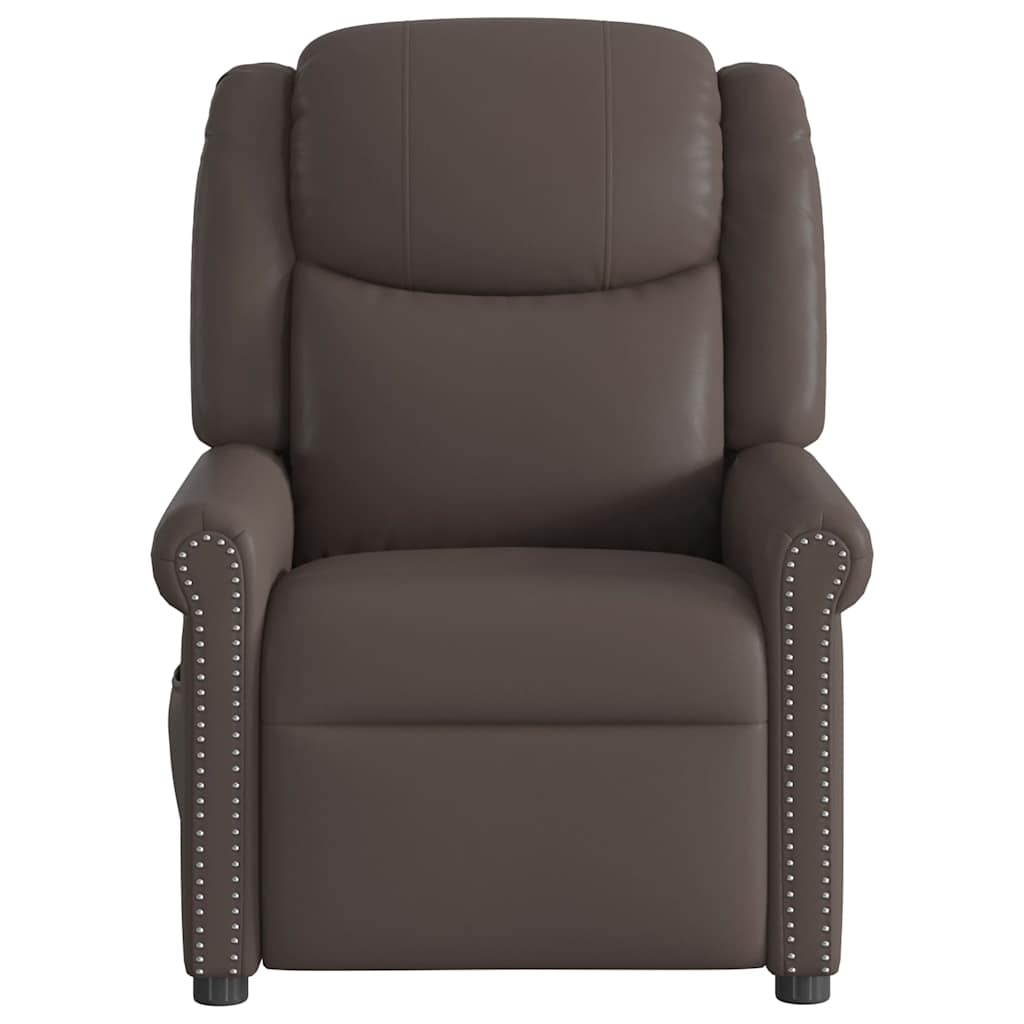 Fauteuil De Massage Inclinable Électrique Brillant Marron