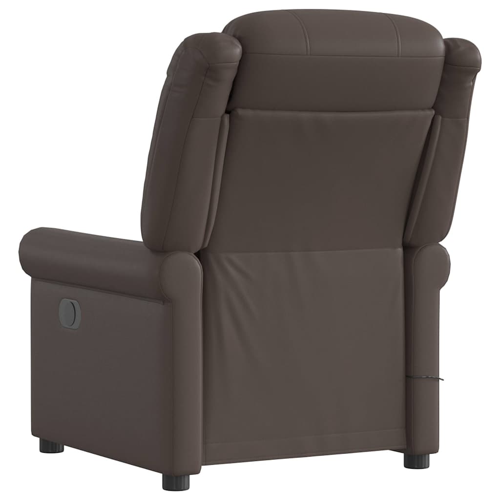Fauteuil De Massage Inclinable Électrique Brillant Marron