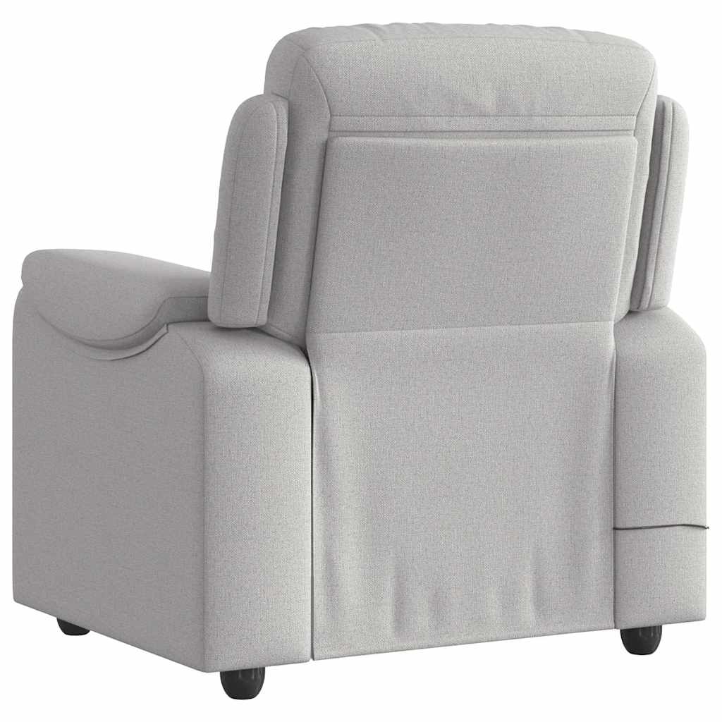 Fauteuil de massage inclinable gris nuage tissu