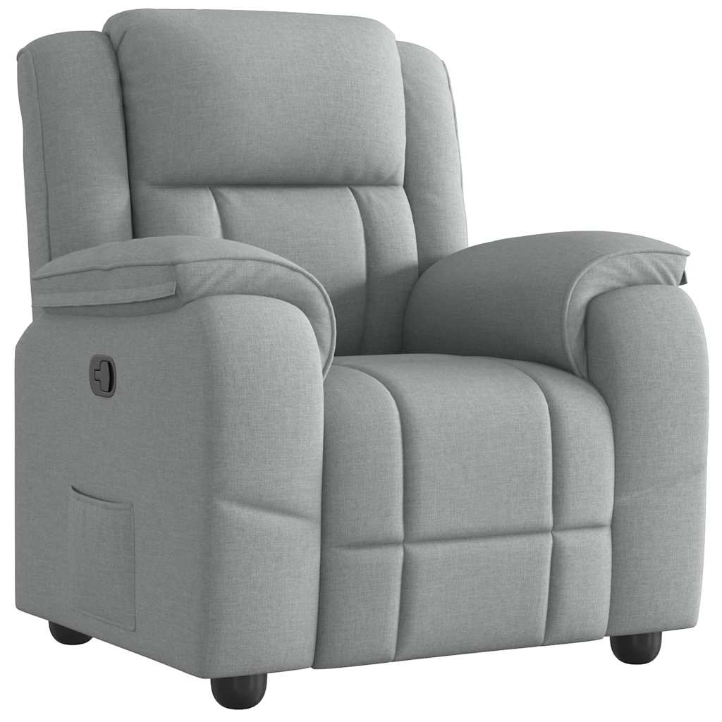 Fauteuil Inclinable Tissu Gris Clair