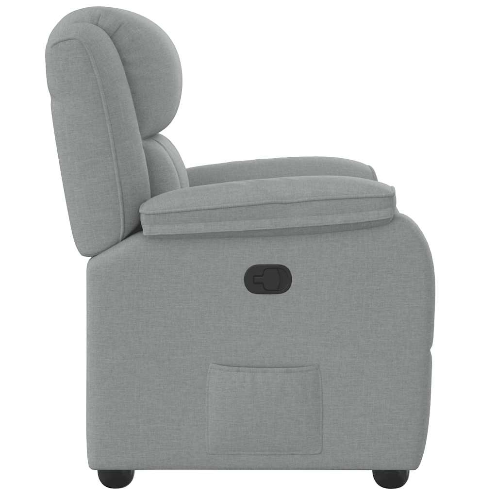 Fauteuil Inclinable Tissu Gris Clair