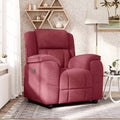Fauteuil De Massage Inclinable Tissu Rouge Bordeaux