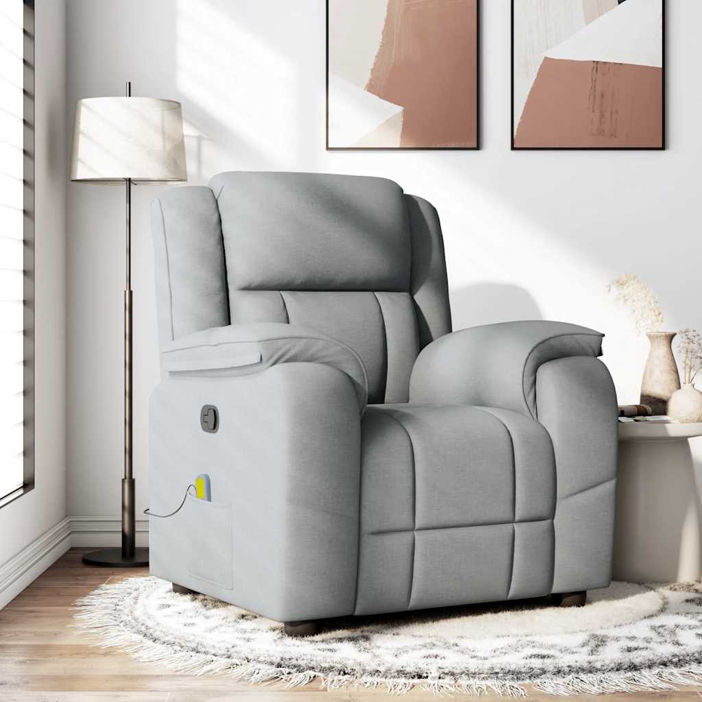 Fauteuil Inclinable Tissu Gris Clair