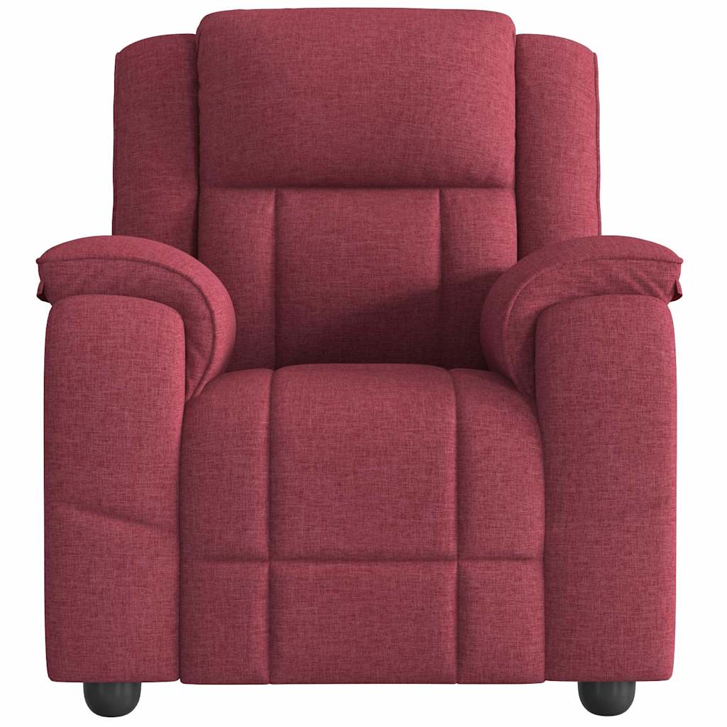 Fauteuil De Massage Inclinable Tissu Rouge Bordeaux
