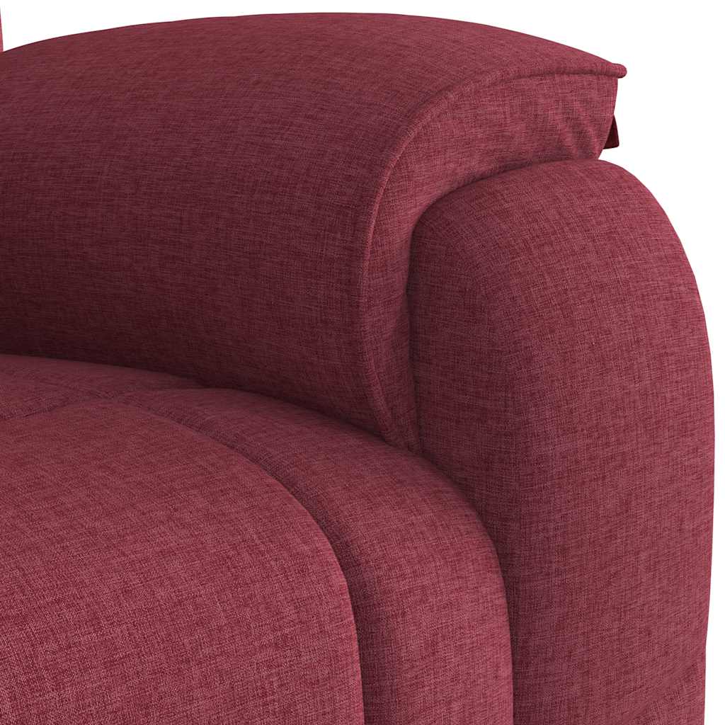 Fauteuil De Massage Inclinable Tissu Rouge Bordeaux