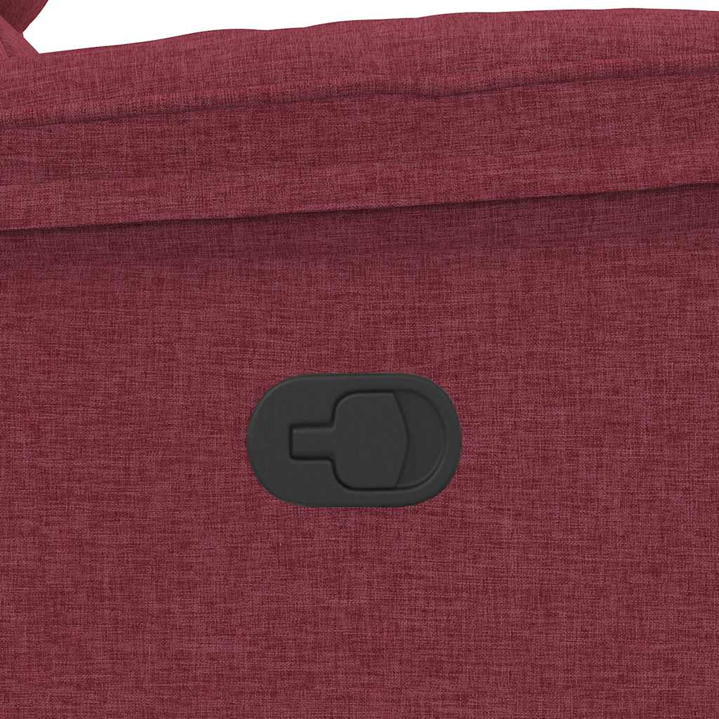 Fauteuil De Massage Inclinable Tissu Rouge Bordeaux