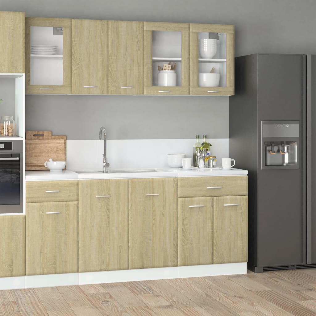 Ensemble De 4 Meubles De Cuisine "Lyon" En Chêne Artisanal
