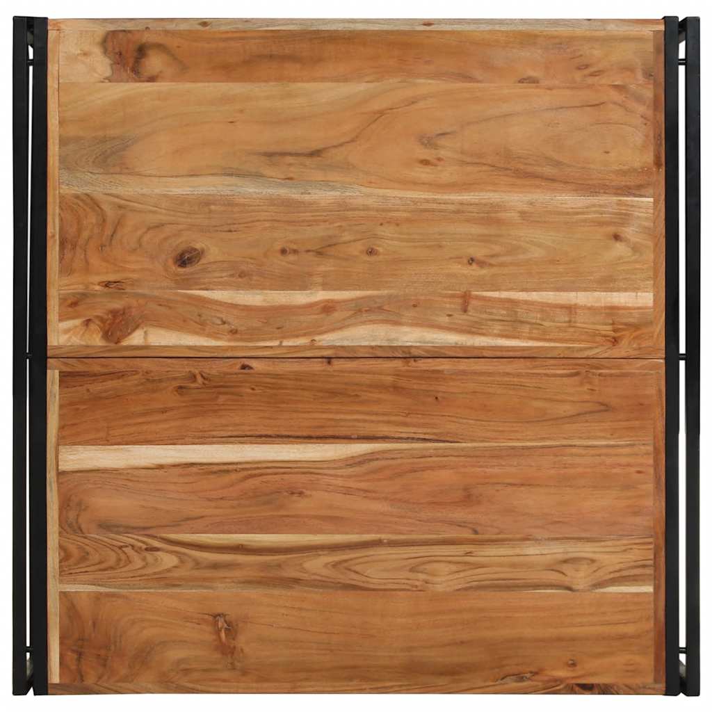 Table basse 100x100x35 cm bois massif acacia