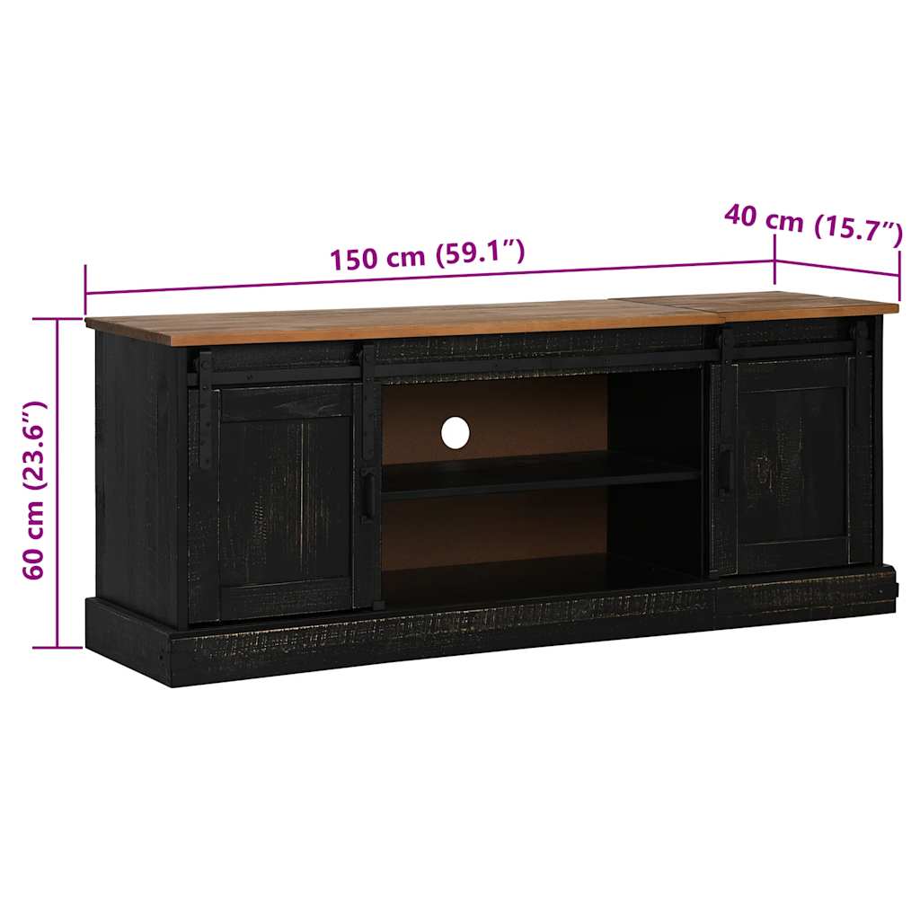 Meuble Tv Halden 2 Portes Coulissantes 150X40X60 Cm