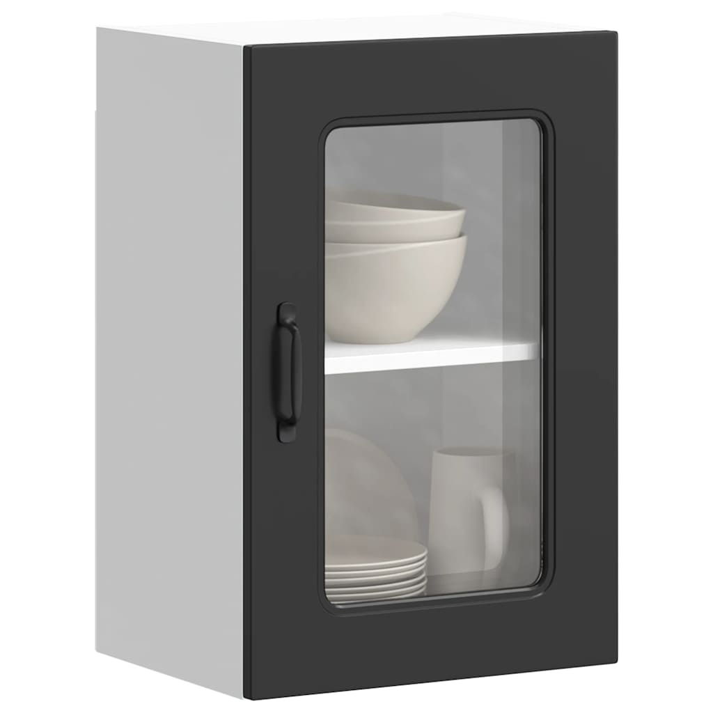 Armoire Murale De Cuisine Kalmar Bois D'ingénierie Noir