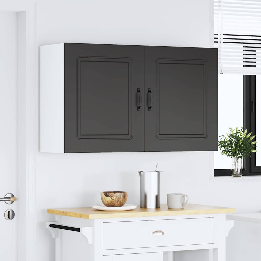 Armoire Murale De Cuisine Kalmar Bois D'ingénierie Noir