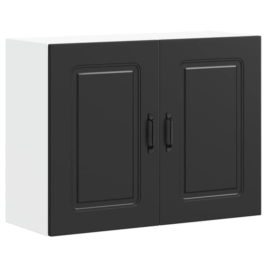 Armoire Murale De Cuisine Kalmar Bois D'ingénierie Noir