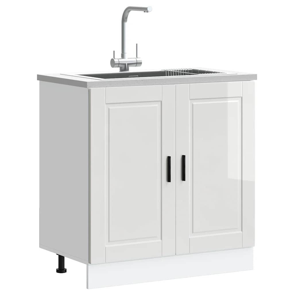 Armoire Murale De Cuisine Porto Bois Ingénierie Blanc Brillant