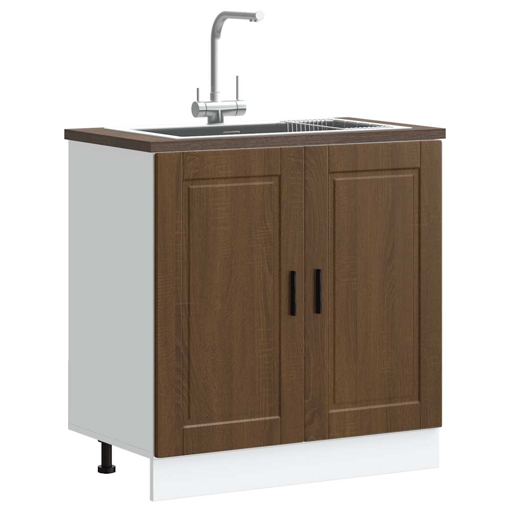 Armoire Murale De Cuisine Porto Bois D'ingénierie Chêne Marron