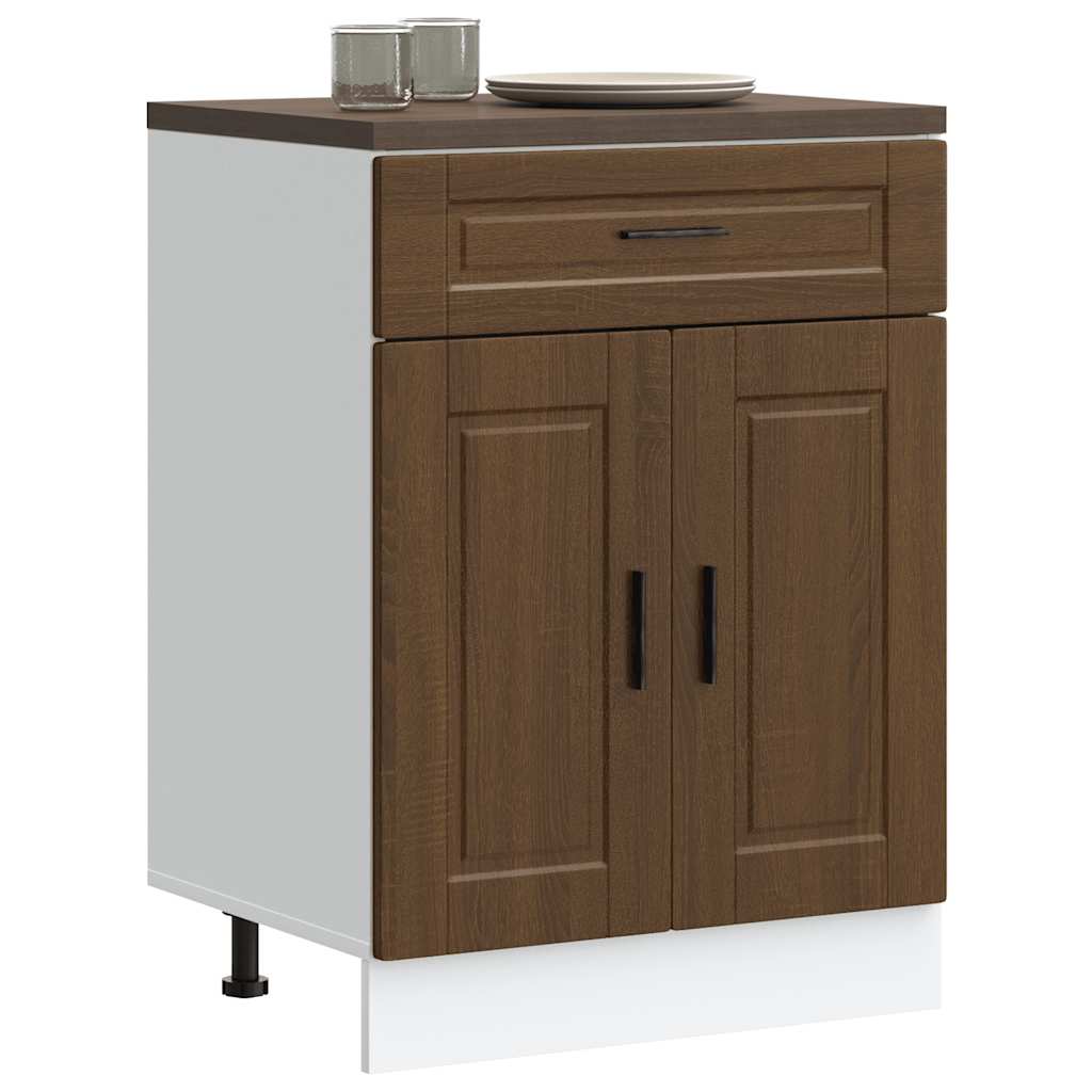 Armoire Murale De Cuisine Porto Bois D'ingénierie Chêne Marron
