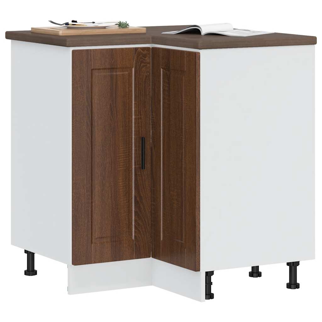 Armoire Murale De Cuisine Porto Bois D'ingénierie Chêne Marron
